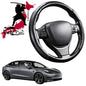 Black Samurai Segmented Steering Wheel Cover for Tesla Model 3 2017 - 2023
