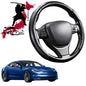 Black Samurai Segmented Steering Wheel Cover for Tesla Model S 2022 - Current