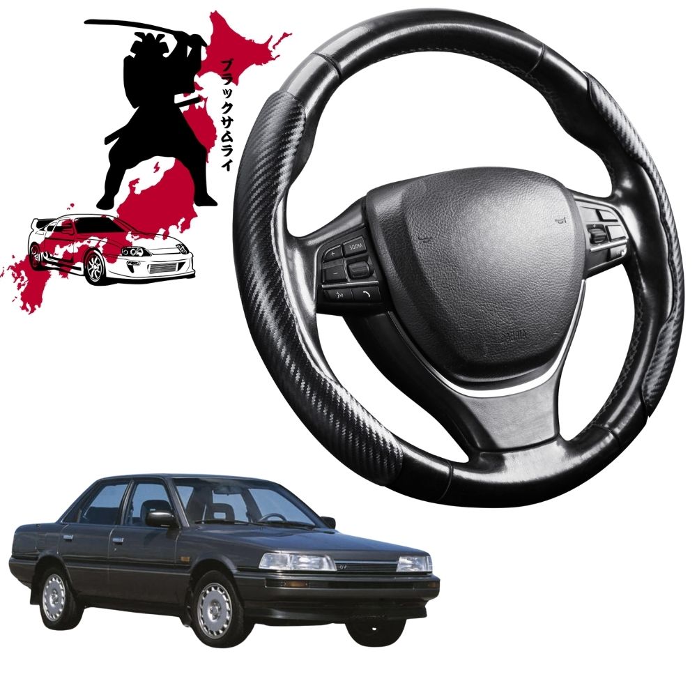 Black Samurai Segmented Steering Wheel Cover for Toyota Camry 1987 - 1993 V20, XV10