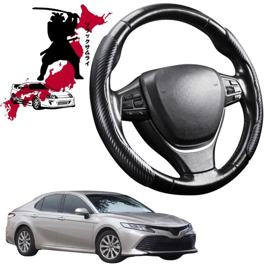 Black Samurai Segmented Steering Wheel Cover for Toyota Camry 2018 - Current (XV70)