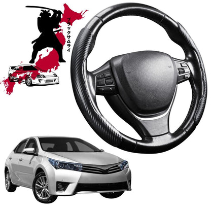 Black Samurai Segmented Steering Wheel Cover for Toyota Corolla 2013 - 2019 Sedan