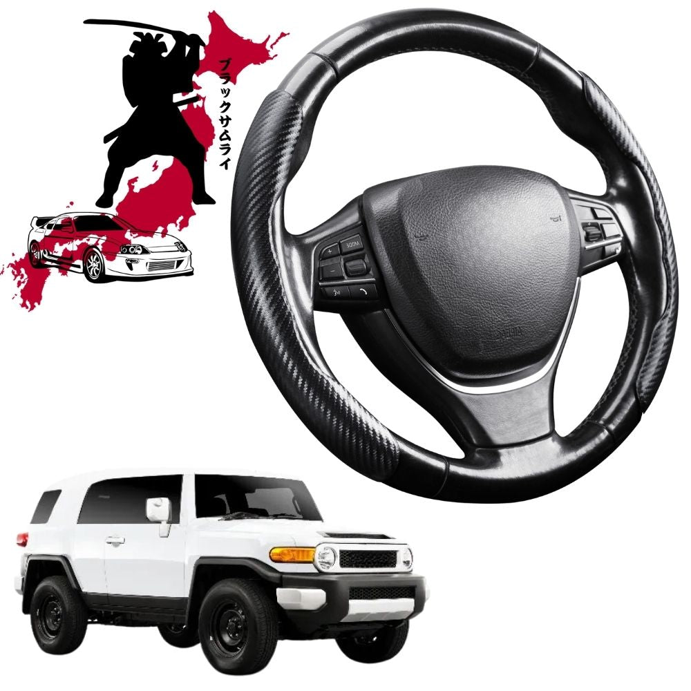 Black Samurai Segmented Steering Wheel Cover for Toyota FJ Cruiser 2010 - 2017
