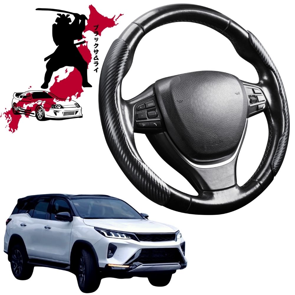 Black Samurai Segmented Steering Wheel Cover for Toyota Fortuner 2015 - Current (AN150/AN160)