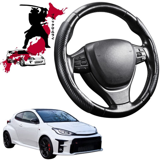 Black Samurai Segmented Steering Wheel Cover for Toyota GR Yaris 2021 - Current