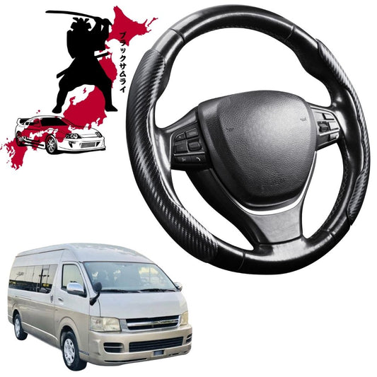 Black Samurai Segmented Steering Wheel Cover for Toyota Hiace Van 2005 - 2018 (Crew)