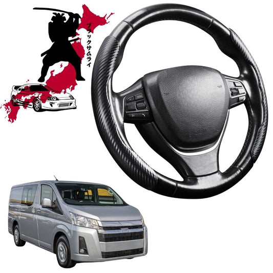 Black Samurai Segmented Steering Wheel Cover for Toyota Hiace Van 2019 - Current (Crew)