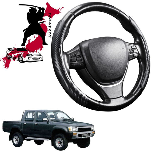 Black Samurai Segmented Steering Wheel Cover for Toyota Hilux Double Cab 1988 - 1997 (N80, N90, N100, N110)
