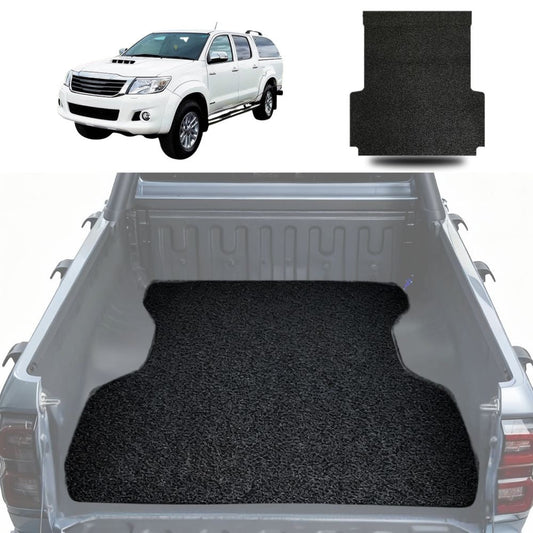 Honeycomb UTE Tub Mat Tray Liner for Toyota Hilux Double Cab 2005 - 2015 - Black