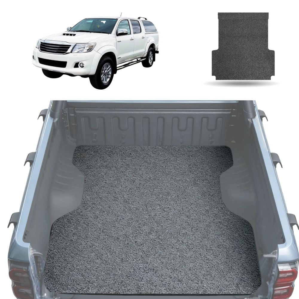 Honeycomb UTE Tub Mat Tray Liner for Toyota Hilux Double Cab 2005 - 2015 - Grey