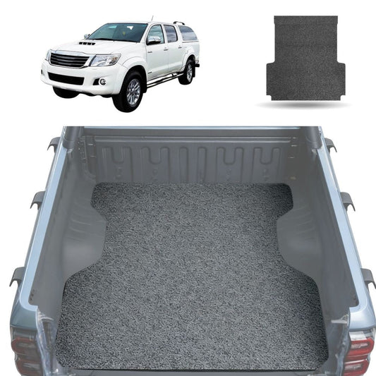 Honeycomb UTE Tub Mat Tray Liner for Toyota Hilux Double Cab 2005 - 2015 - Grey