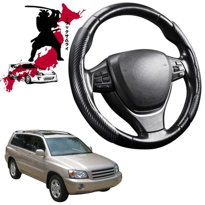 Black Samurai Segmented Steering Wheel Cover for Toyota Kluger 2001 - 2007 (XU20)