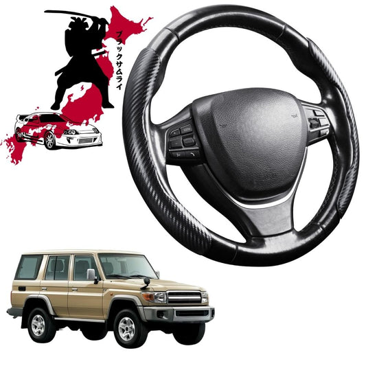 Black Samurai Segmented Steering Wheel Cover for Toyota LandCruiser 70 Double Cab 2014 - Current