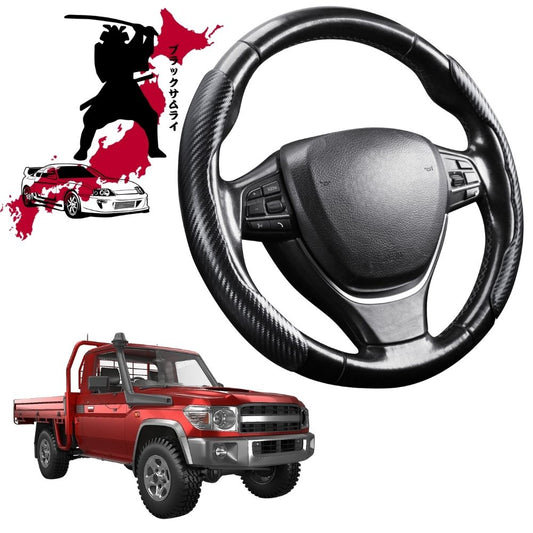 Black Samurai Segmented Steering Wheel Cover for Toyota LandCruiser 79 Series Single Cab 2012 - Current