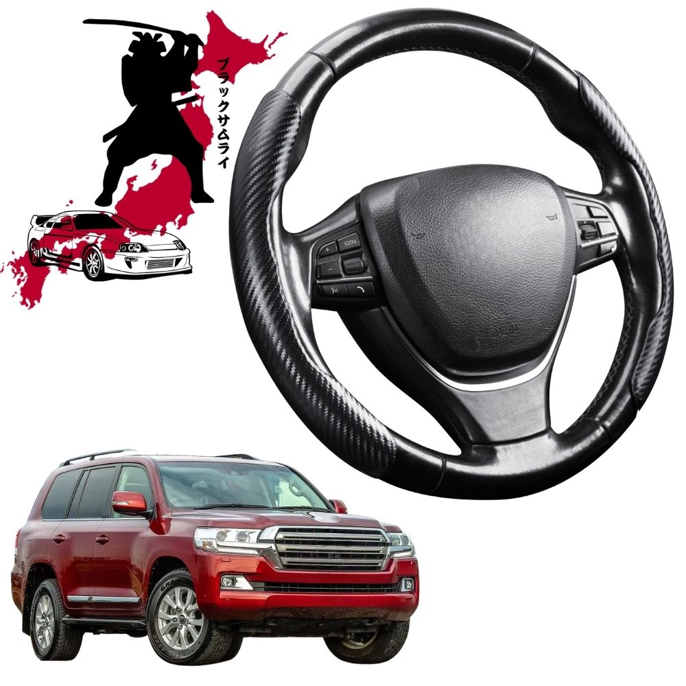Black Samurai Segmented Steering Wheel Cover for Toyota LandCruiser 200 2012 - 2021 (Sahara)
