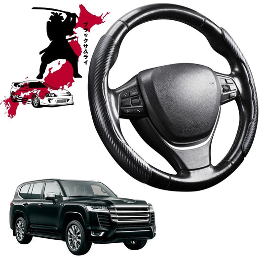 Black Samurai Segmented Steering Wheel Cover for Toyota LandCruiser 300 2021 - Current
