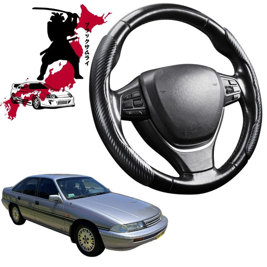Black Samurai Segmented Steering Wheel Cover for Toyota Lexcen VN-VP 1993 - 1997