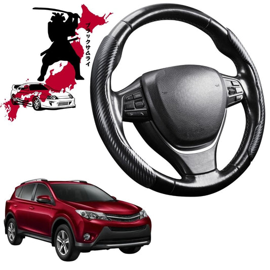 Black Samurai Segmented Steering Wheel Cover for Toyota RAV4 2012 - 2019 (XA40)