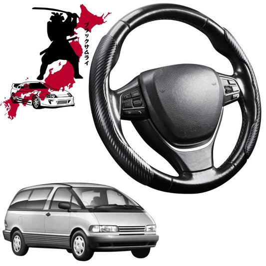 Black Samurai Segmented Steering Wheel Cover for Toyota Tarago 1990 - 2000 (XR10)