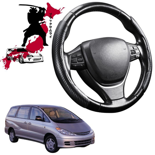 Black Samurai Segmented Steering Wheel Cover for Toyota Tarago 2000 - 2006