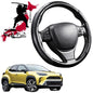 Black Samurai Segmented Steering Wheel Cover for Toyota Yaris Cross 2020 - Current