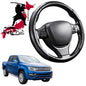 Black Samurai Segmented Steering Wheel Cover for VolksWagen Amarok Dual Cab 2010 - 2022 2H, 2H Facelift