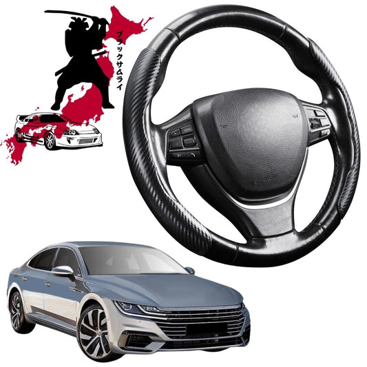 Black Samurai Segmented Steering Wheel Cover for VolksWagen Arteon 2017 - Current 3H