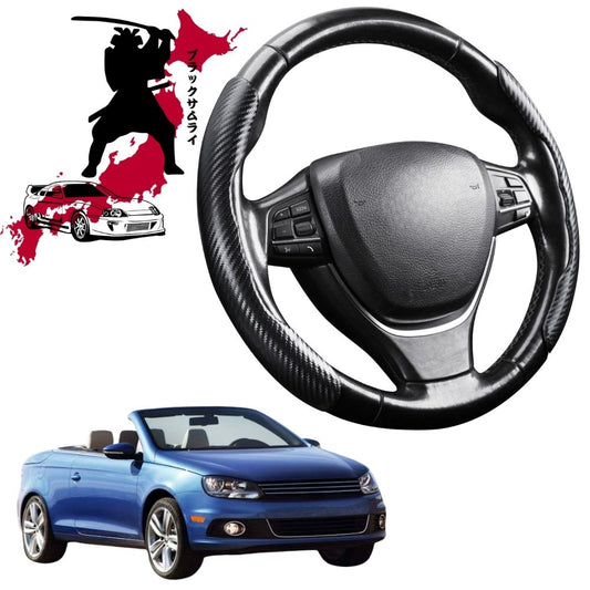 Black Samurai Segmented Steering Wheel Cover for VolksWagen EoS 2006 - 2016