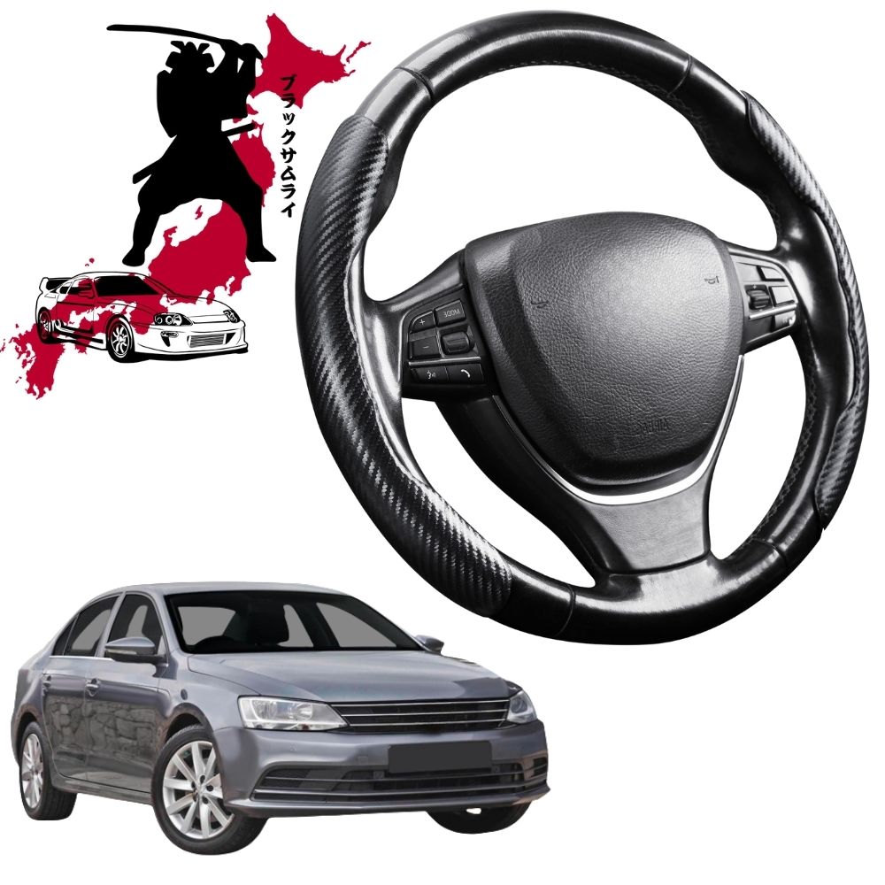 Black Samurai Segmented Steering Wheel Cover for VolksWagen Jetta 2011 - 2017 (1B)