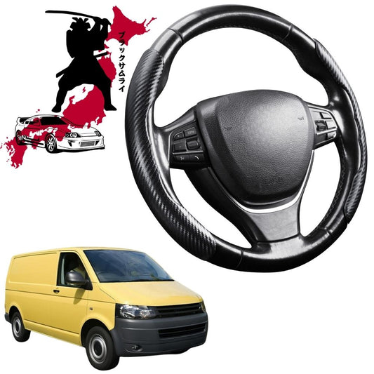 Black Samurai Segmented Steering Wheel Cover for VolksWagen Multivan 2003 - 2015 (T5)