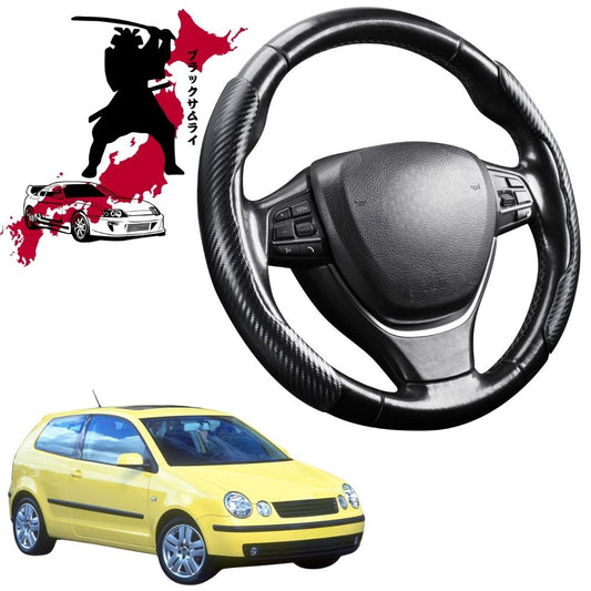 Black Samurai Segmented Steering Wheel Cover for VolksWagen Polo 2002 - 2009 (MK4)