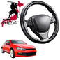 Black Samurai Segmented Steering Wheel Cover for VolksWagen Scirocco R 2009 - 2017