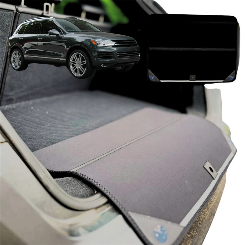 Rear Cargo Boot Bumper Protector for VolksWagen Touareg 2011 - 2017 (7P) - XL (98 x 55) - Black