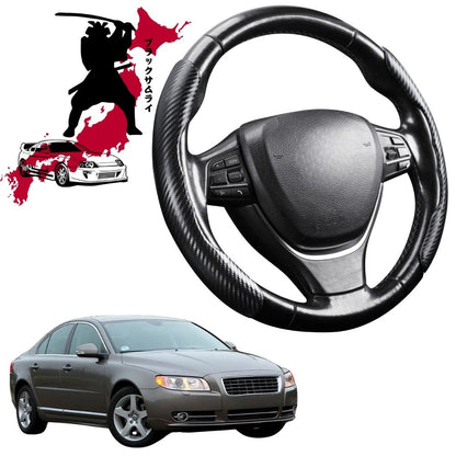 Black Samurai Segmented Steering Wheel Cover for Volvo S80 2006 - 2016