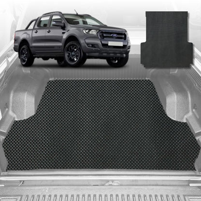 6D Diamond Ute Tub Mat for Ford Ranger (PX2 Dual Cab Ute) 2015-2018 (with plastic tub liner)