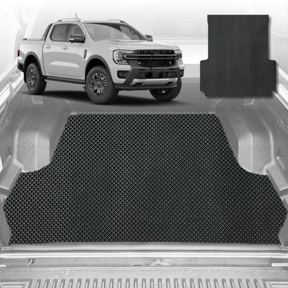 6D Diamond Ute Tub Mat for Ford Ranger (PX3 Dual Cab Ute) 2018-2022 (with plastic tub liner)