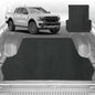6D Diamond Ute Tub Mat for Ford Ranger (PX3 Dual Cab Ute) 2018-2022 (with plastic tub liner)-Black-Outback GT