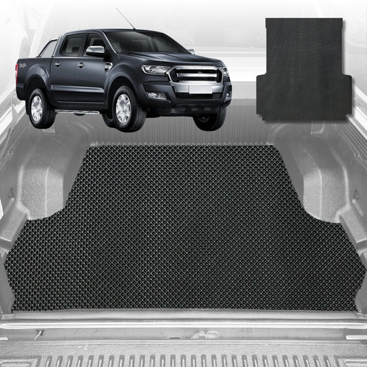 6D Diamond Ute Tub Mat for Ford Ranger (PX Dual Cab Ute)2012-2015 (with plastic tub liner)