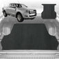 6D Diamond Ute Tub Mat for Ford Ranger (PX Dual Cab Ute) 2012-2015 (with spray on liner or no liner)-Black-Outback GT
