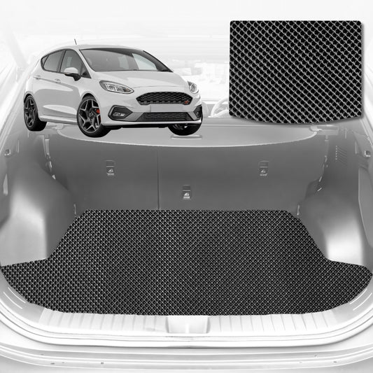 6D Diamond Car Boot Mat for Ford Fiesta (WT WZ)2008-2018 Hatch | Heavy Duty Carpet Liner