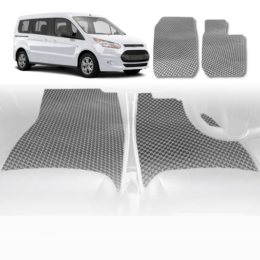 6D Diamond Car Floor Mats for VolksWagen Transporter 2004-Current-Front Set-Grey-Outback GT