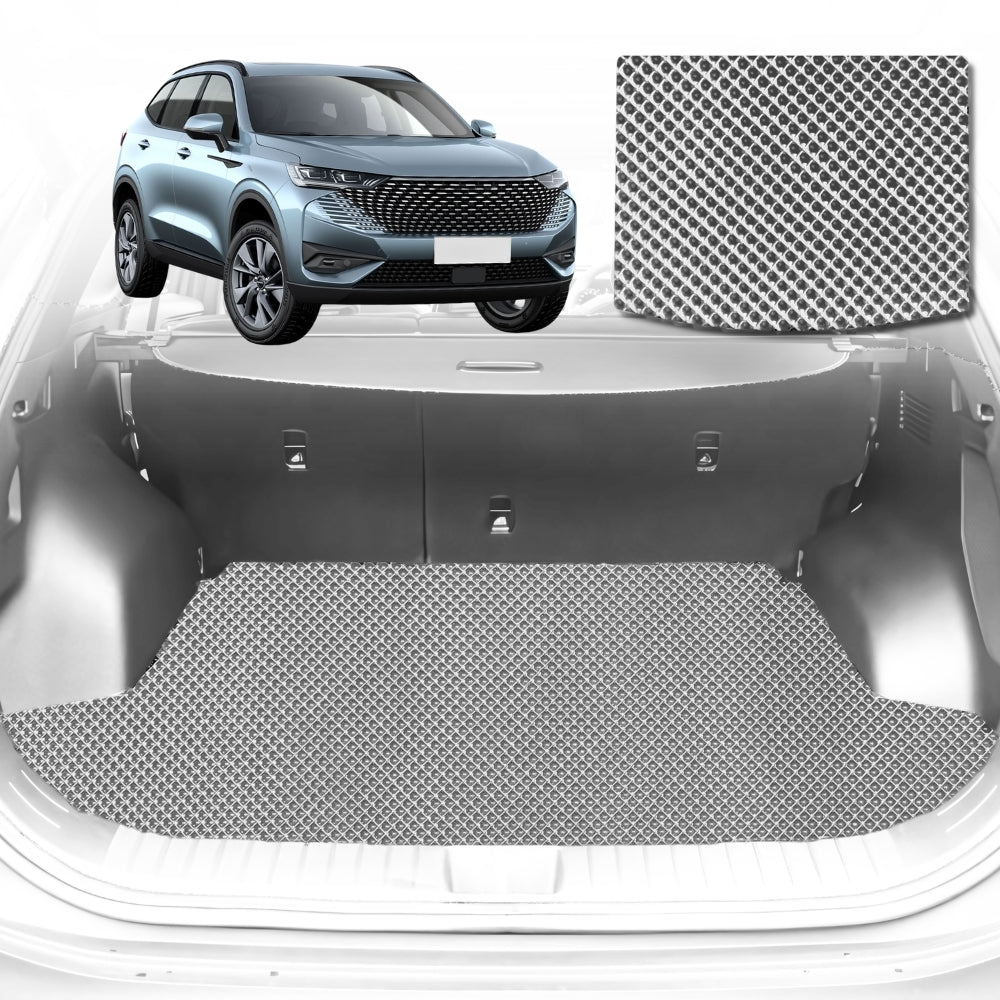 6D Diamond Car Boot Mat for GWM Haval H6GT (Coupe)2021-Current-Cargo Mat-Grey-Outback GT