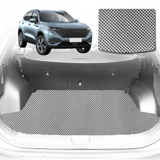 6D Diamond Car Boot Mat for GWM Haval H6GT (Coupe)2021-Current-Cargo Mat-Grey-Outback GT