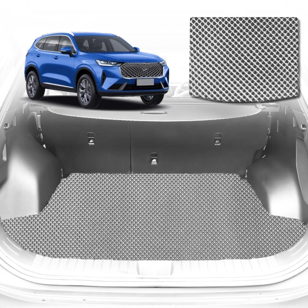 6D Diamond Car Boot Mat for GWM Haval H6 (SUV)2020-Current-Cargo Mat-Grey-Outback GT