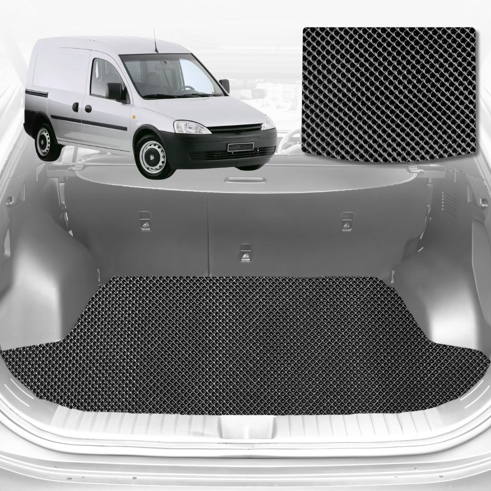 6D Diamond Car Boot Mat for Holden Combo (XC) 2002-2013-Cargo Mat-Black-Outback GT