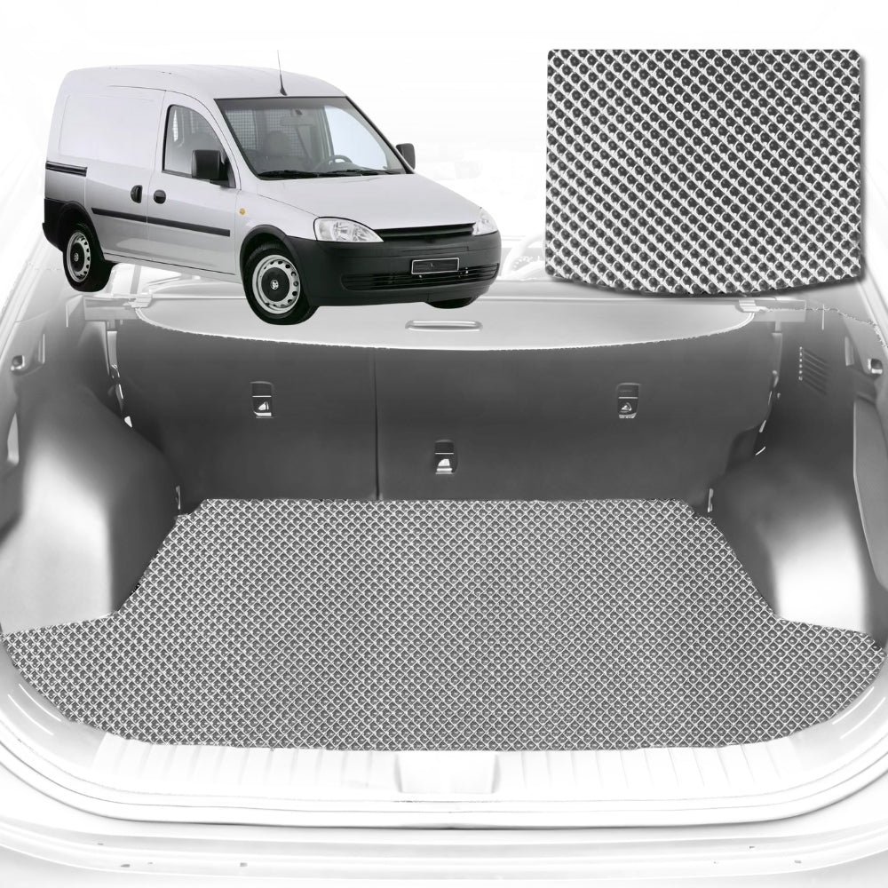 6D Diamond Car Boot Mat for Holden Combo (XC) 2002-2013-Cargo Mat-Grey-Outback GT