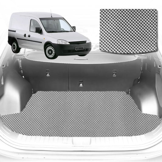 6D Diamond Car Boot Mat for Holden Combo (XC) 2002-2013-Cargo Mat-Grey-Outback GT