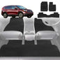 6D Diamond Car Floor Mats for Honda CR-V 2007-2012-Full Set-Black-Outback GT