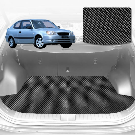 6D Diamond Car Boot Mat for Hyundai Accent (R8)2011-2018 Hatch | Heavy Duty Carpet Liner