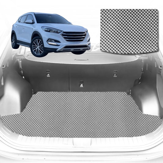 6D Diamond Car Boot Mat for Hyundai Tucson (TL)2015-2020-Cargo Mat-Grey-Outback GT