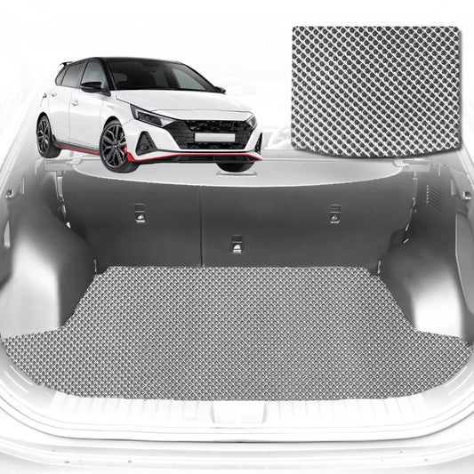 6D Diamond Car Boot Mat for Hyundai i20 N (BC3/BI3)2020-Current-Hatch-Cargo Mat-Grey-Outback GT